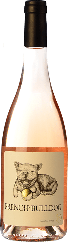 15,95 € Бесплатная доставка | Розовое вино Wines and Brands French Bulldog Rosé Молодой I.G.P. Vin de Pays d'Oc Лангедок Франция Grenache, Cinsault бутылка 75 cl