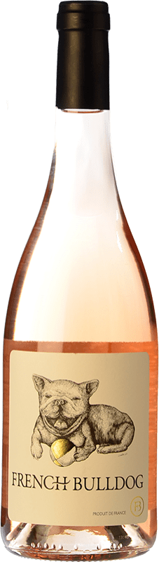 19,95 € Envío gratis | Vino rosado Wines and Brands French Bulldog Rosé Joven I.G.P. Vin de Pays d'Oc Languedoc Francia Garnacha, Cinsault Botella 75 cl