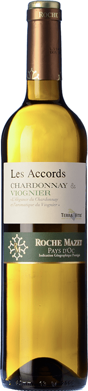 7,95 € Kostenloser Versand | Weißwein Roche Mazet Les Accords I.G.P. Vin de Pays d'Oc Languedoc Frankreich Viognier, Chardonnay 75 cl