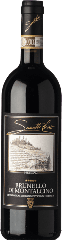 63,95 € Spedizione Gratuita | Vino rosso Livio Sassetti Podere Pertimali D.O.C.G. Brunello di Montalcino Toscana Italia Sangiovese Bottiglia 75 cl