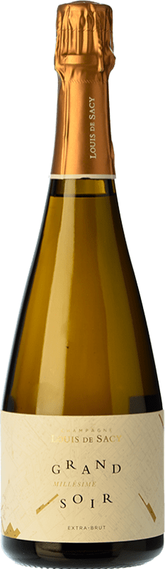 49,95 € 送料無料 | 白スパークリングワイン Louis de Sacy Cuvée Grand Soir A.O.C. Champagne シャンパン フランス Pinot Black, Chardonnay ボトル 75 cl