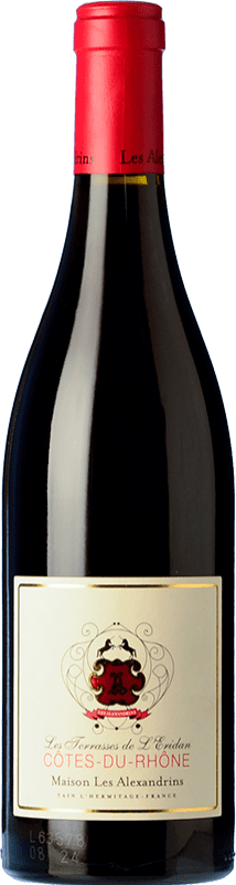 10,95 € 免费送货 | 红酒 Domaine Les Alexandrins Terrasses Rouge A.O.C. Côtes du Rhône 罗纳 法国 Syrah 瓶子 75 cl