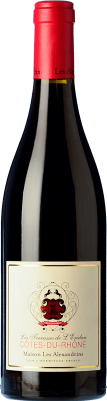 10,95 € Kostenloser Versand | Rotwein Domaine Les Alexandrins Les Terrasses A.O.C. Côtes du Rhône Rhône Frankreich Syrah Flasche 75 cl