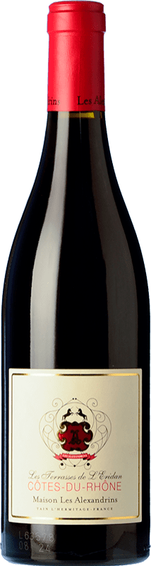 10,95 € Kostenloser Versand | Rotwein Les Alexandrins Terrasses Rouge A.O.C. Côtes du Rhône Rhône Frankreich Syrah Flasche 75 cl