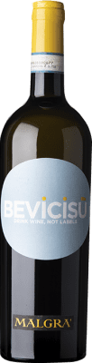 10,95 € 免费送货 | 白酒 Malgrà Bevicisù D.O.C. Piedmont 皮埃蒙特 意大利 Chardonnay, Sauvignon 瓶子 75 cl