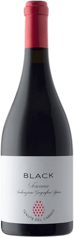 28,95 € Kostenloser Versand | Rotwein Cabreo Black I.G.T. Toscana Toskana Italien Spätburgunder Flasche 75 cl