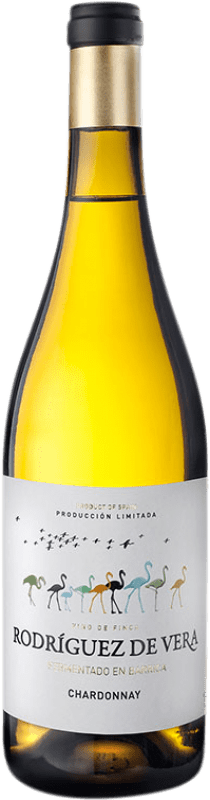 11,95 € Spedizione Gratuita | Vino bianco Rodríguez de Vera D.O. Almansa Castilla-La Mancha Spagna Chardonnay Bottiglia 75 cl