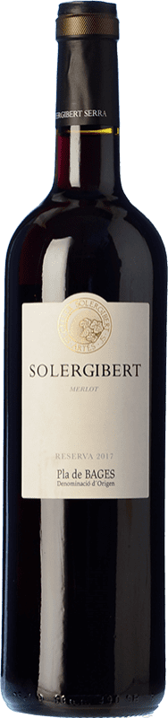 11,95 € Envoi gratuit | Vin Rouge Solergibert Serra Réserve D.O. Pla de Bages Catalogne Espagne Merlot 75 cl