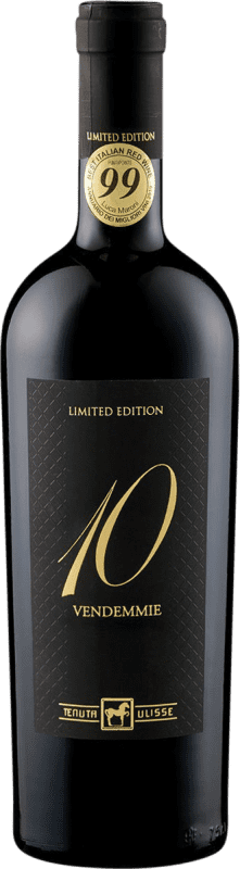 29,95 € Envío gratis | Vino tinto Tenuta Ulisse 10 Vendemmie Limited Edition Rosso Italia Montepulciano Botella 75 cl