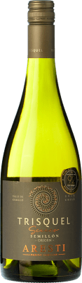 24,95 € Envio grátis | Vinho branco Aresti Trisquel Series I.G. Valle del Maule Valle de Curicó Chile Sémillon Garrafa 75 cl