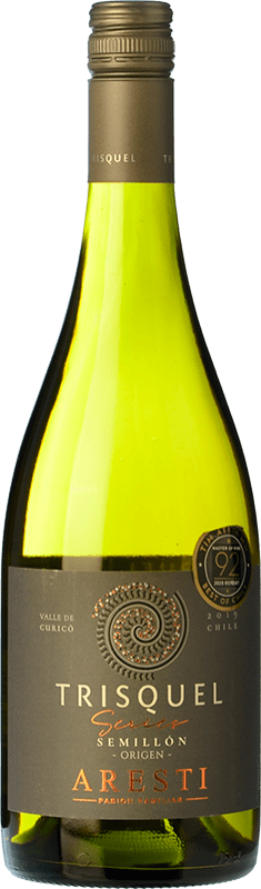24,95 € 免费送货 | 白酒 Aresti Trisquel Series I.G. Valle del Maule Valle de Curicó 智利 Sémillon 瓶子 75 cl