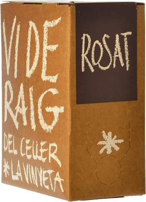 15,95 € Envio grátis | Vinho Rosé La Vinyeta Vi de Raig Jovem D.O. Empordà Catalunha Espanha Garnacha — Grenache, Cariñena — Carignan Bag in Box 3 L