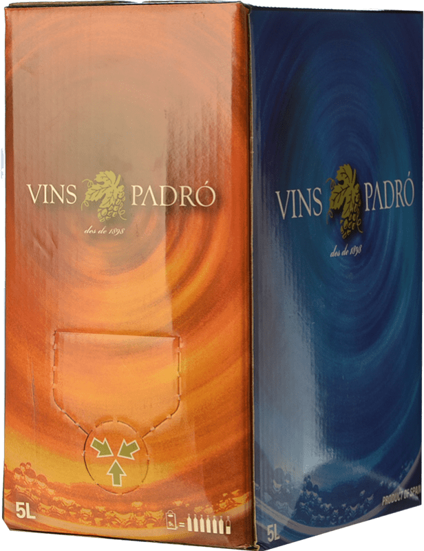 16,95 € Spedizione Gratuita | Vino bianco Padró Blanc Spagna Bag in Box 5 L