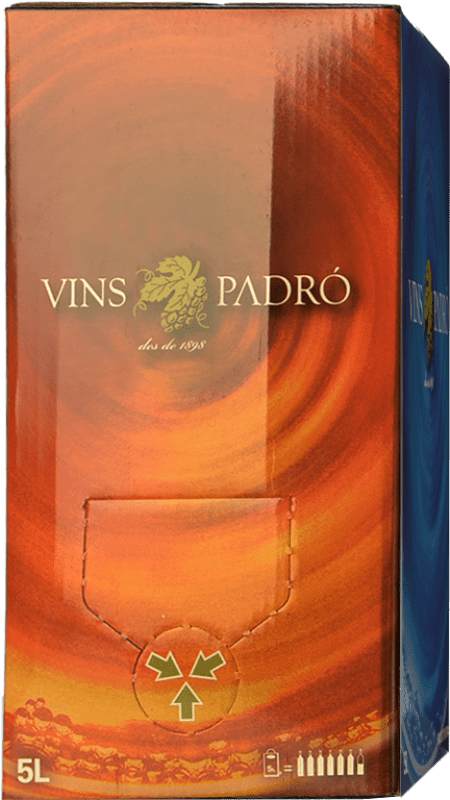 16,95 € Envio grátis | Vinho Branco Padró Espanha Bag in Box 5 L