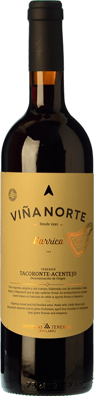 13,95 € Free Shipping | Red wine Insulares Tenerife Viña Norte Barrica D.O. Tacoronte-Acentejo Canary Islands Spain Listán Black, Negramoll Bottle 75 cl