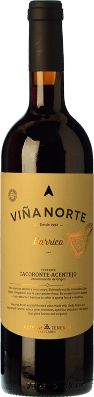 14,95 € Envío gratis | Vino Tinto Insulares Tenerife Viña Norte Barrica D.O. Tacoronte-Acentejo Islas Canarias España Listán, Negramoll Botella 75 cl