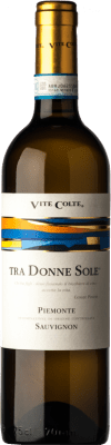 13,95 € Envio grátis | Vinho Branco Vite Colte Tra Donne Sole D.O.C. Piedmont Piemonte Itália Sauvignon 75 cl
