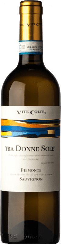 12,95 € Envio grátis | Vinho branco Vite Colte Tra Donne Sole D.O.C. Piedmont Piemonte Itália Sauvignon Garrafa 75 cl