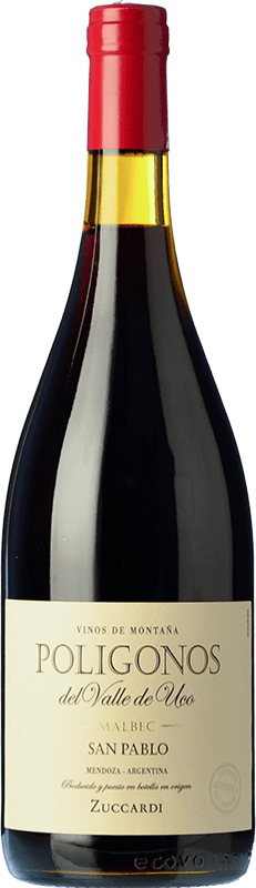 34,95 € Spedizione Gratuita | Vino rosso Zuccardi Polígonos San Pablo I.G. Mendoza Mendoza Argentina Malbec Bottiglia 75 cl