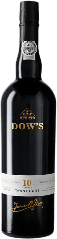 27,95 € 送料無料 | 赤ワイン Dow's Port Tawny I.G. Porto ポルト ポルトガル Touriga Franca, Touriga Nacional, Tinta Roriz 10 年 ボトル 75 cl