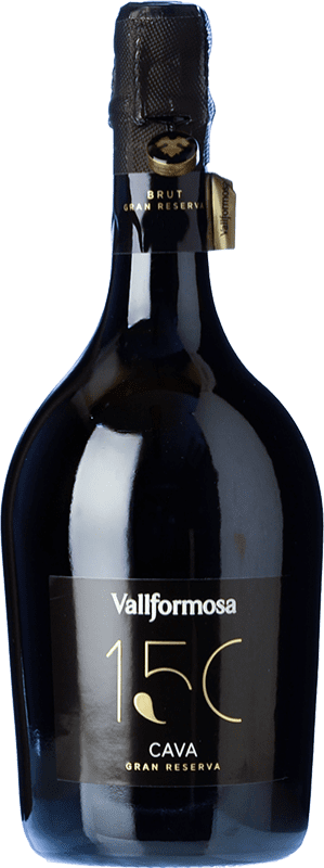 38,95 € Бесплатная доставка | Белое игристое Vallformosa 150 брют Гранд Резерв D.O. Cava Испания Pinot Black бутылка 75 cl