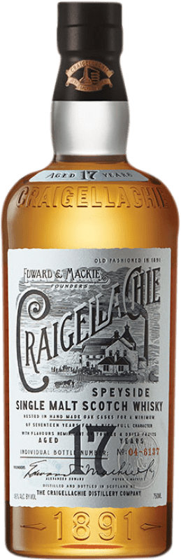 124,95 € Kostenloser Versand | Whiskey Single Malt Craigellachie Malt Schottland Großbritannien 17 Jahre Flasche 70 cl