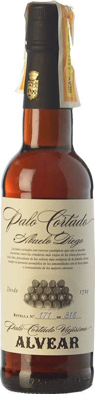 82,95 € Kostenloser Versand | Verstärkter Wein Alvear Abuelo Diego Palo Cortado D.O. Montilla-Moriles Spanien Halbe Flasche 37 cl
