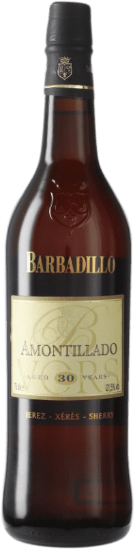 102,95 € Envío gratis | Vino generoso Barbadillo Amontillado V.O.R.S. Very Old Rare Sherry D.O. Jerez-Xérès-Sherry Andalucía España Palomino Fino Botella 75 cl