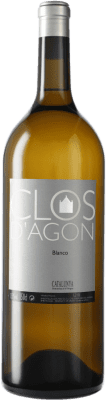 75,95 € Envío gratis | Vino blanco Clos d'Agon Blanc D.O. Catalunya Cataluña España Roussanne, Viognier, Marsanne Botella Magnum 1,5 L