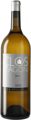79,95 € Spedizione Gratuita | Vino Bianco Clos d'Agon D.O. Catalunya Catalogna Spagna Roussanne, Viognier, Marsanne Bottiglia Magnum 1,5 L
