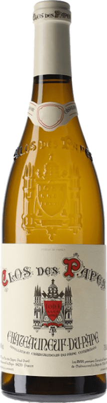 124,95 € 免费送货 | 白酒 Clos des Papes Blanc A.O.C. Châteauneuf-du-Pape 法国 Grenache White, Roussanne, Clairette Blanche 瓶子 75 cl