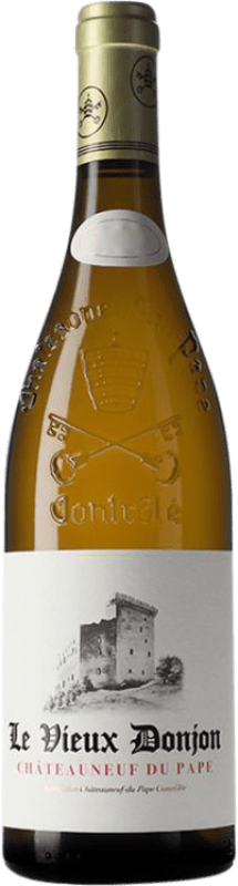 78,95 € Envío gratis | Vino Blanco Le Vieux Donjon A.O.C. Châteauneuf-du-Pape Francia Roussanne, Clairette Eco — Ecológico 75 cl