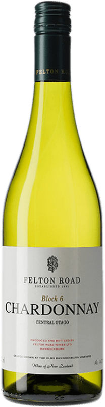 71,95 € Бесплатная доставка | Белое вино Felton Road Block 6 I.G. Central Otago Центральная Отаго Новая Зеландия Chardonnay бутылка 75 cl