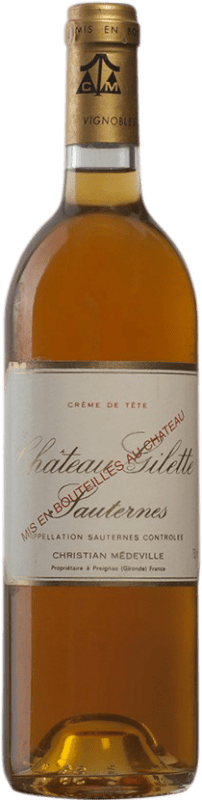 1 114,95 € Envío gratis | Vino blanco Gonet-Médeville Château Gilette Crême de Tête 1978 A.O.C. Bordeaux Burdeos Francia Sauvignon Blanca, Sémillon Botella 75 cl