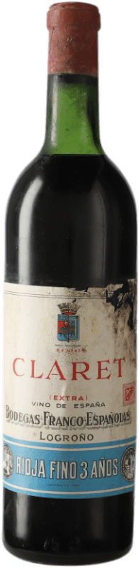 21,95 € Free Shipping | Red wine Bodegas Franco Españolas Clarete D.O.Ca. Rioja Spain Tempranillo 3 Years Bottle 75 cl