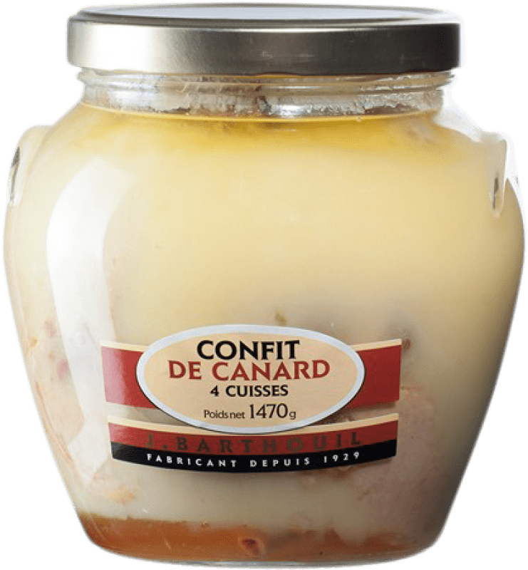 33,95 € Envío gratis | Foies y Patés J. Barthouil Confit de Canard 4 Cuisses Francia