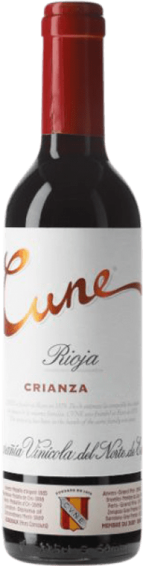6,95 € Envío gratis | Vino tinto Norte de España - CVNE Cune Crianza D.O.Ca. Rioja España Media Botella 37 cl