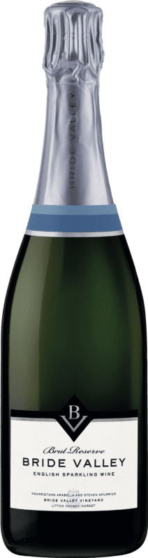44,95 € Бесплатная доставка | Белое игристое вино Bride Valley Dorset Brut — брют Резерва Объединенное Королевство Pinot Noir — Пино Нуар, Chardonnay — Шардоне, Pinot Meunier — Пино Менье 75 cl