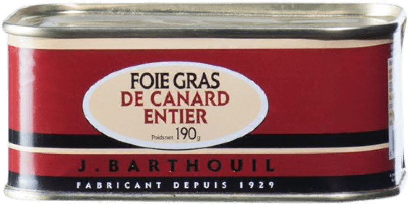 32,95 € Envio grátis | Foie y Patés J. Barthouil Foie Grass de Canard Entier França
