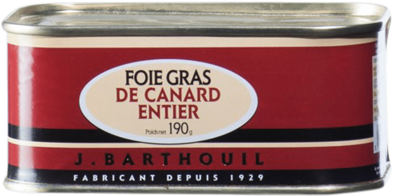 34,95 € Envio grátis | Foie y Patés J. Barthouil Foie Grass de Canard Entier França