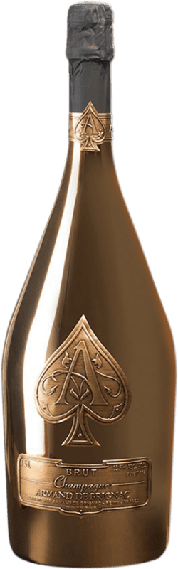 819,95 € 送料無料 | 白スパークリングワイン Armand de Brignac Gold Brut A.O.C. Champagne シャンパン フランス Pinot Black, Chardonnay, Pinot Meunier マグナムボトル 1,5 L