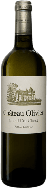 61,95 € Envío gratis | Vino blanco Château Olivier Grand Cru Classé Blanc A.O.C. Pessac-Léognan Burdeos Francia Sauvignon Blanca, Sémillon, Muscadelle Botella 75 cl