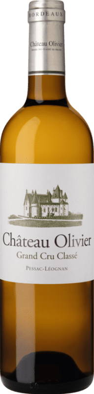 38,95 € Spedizione Gratuita | Vino Bianco Château Olivier Grand Cru Classé Crianza — Invecchiato in Botte A.O.C. Pessac-Léognan bordò Francia Sémillon, Muscadelle, Sauvignon 75 cl