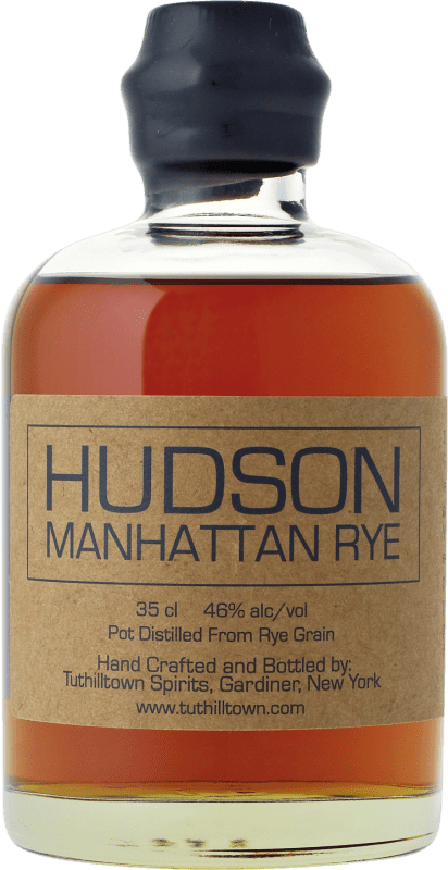 45,95 € Envío gratis | Whisky Blended Tuthilltown Hudson Rye Estados Unidos Botellín Tercio 35 cl Manhattan