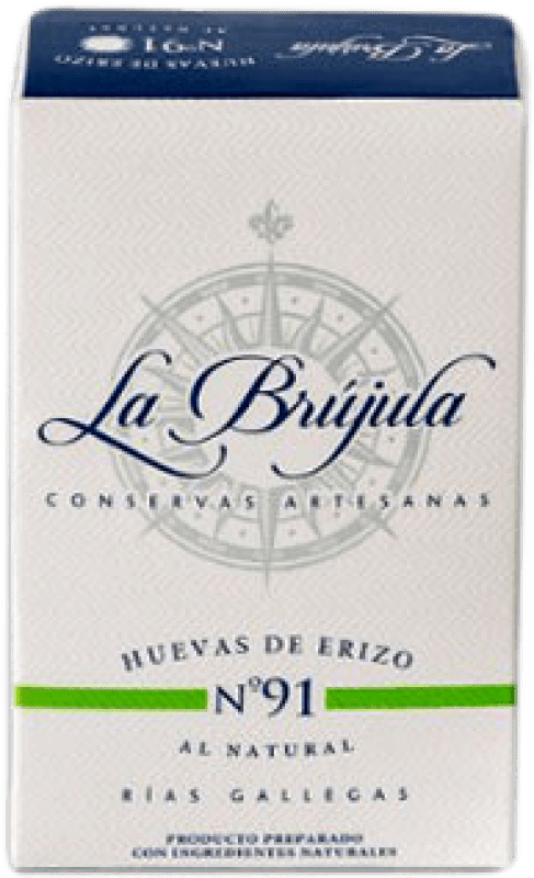 21,95 € Spedizione Gratuita | Conserve di Frutti di Mare La Brújula Huevas de Erizo Natural — Naturale Spagna