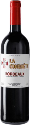 10,95 € Бесплатная доставка | Красное вино Jean Philippe Janoueix La Conquête A.O.C. Bordeaux Бордо Франция Merlot бутылка 75 cl