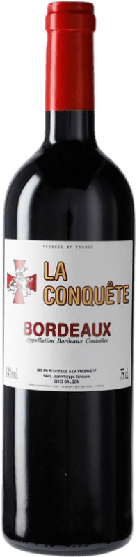 11,95 € 免费送货 | 红酒 Jean Philippe Janoueix La Conquête A.O.C. Bordeaux 波尔多 法国 Merlot 瓶子 75 cl