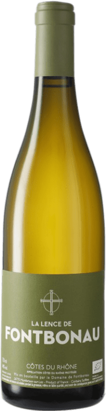 22,95 € 免费送货 | 白酒 Domaine de Fontbonau La Lence A.O.C. Côtes du Rhône 法国 Roussanne, Viognier 瓶子 75 cl