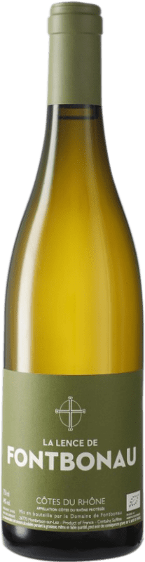 21,95 € Envío gratis | Vino blanco Fontbonau La Lence A.O.C. Côtes du Rhône Francia Roussanne, Viognier Botella 75 cl