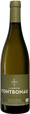 19,95 € Бесплатная доставка | Белое вино Fontbonau La Lence A.O.C. Côtes du Rhône Франция Roussanne, Viognier бутылка 75 cl